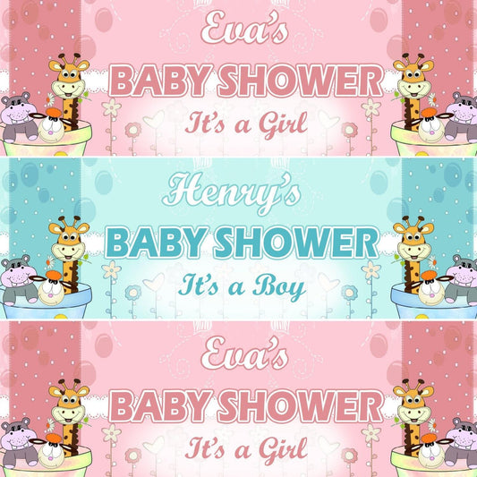Personalised Baby Shower Banner: Custom Name, Party Decoration (2-Pack)