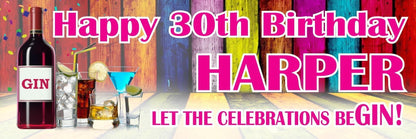 Personalised Birthday Party Banner: Let The Celebrations Begin (Set of 2)