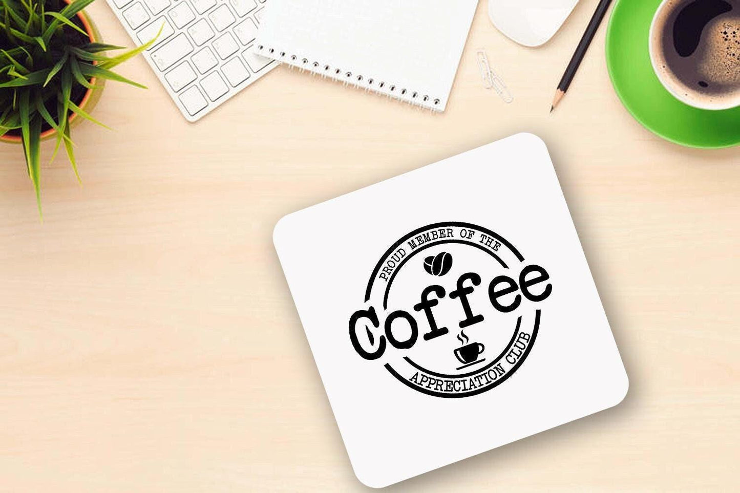 Proud Member Of The Coffee Appriciation Club - Novelty Mug & Coaster Coffee Tea Cup Gift