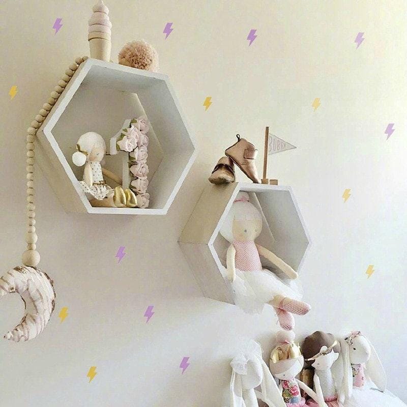 Superhero Lightning Bolt Wall Stickers Boys Bedroom Kids Nursery Vinyl Decal