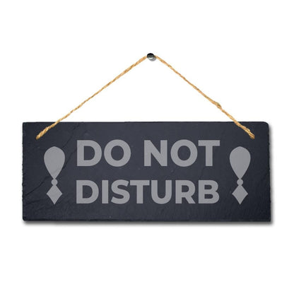 Do Not Disturb Laser Engraved Hanging Slate Room Office Home Decor Plaque Sign