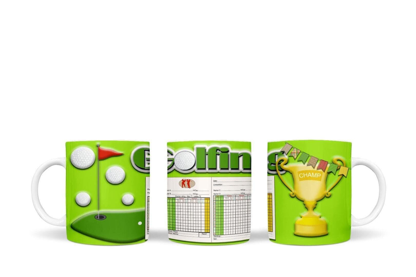 Golfing Mug & Coaster Gift Set Sports Game Lovers Champ Birthday Christmas Gifts