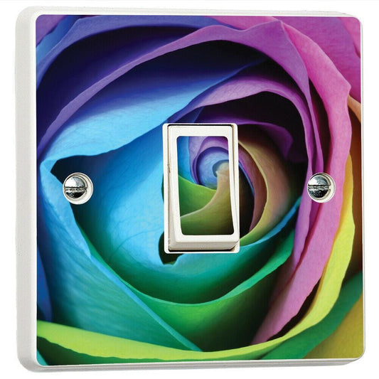 Colourful Rose 3d Light Switch Sticker Cover Vinyl Skin Wall Decal Bedroom Decor