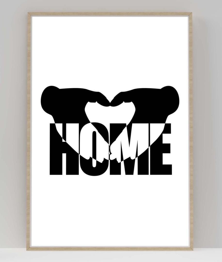 Love Home Heart Inspirational Positive Quote Poster Art Print Wall