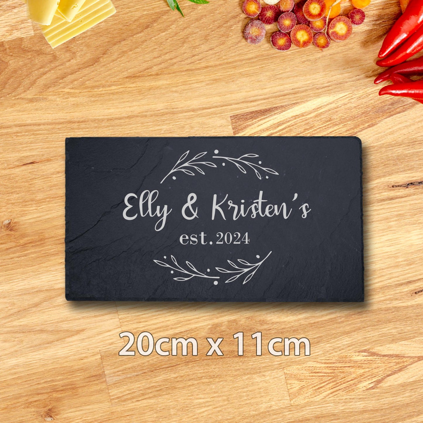 Personalised Slate Plaque Serving Board Laser Engraved Stone Tray Art Home Gift