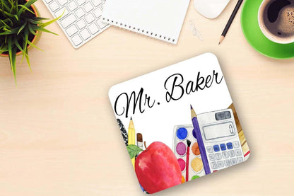 Personalised Mug And Coaster Gift Set Customise Teacher Name Keepsake Gift