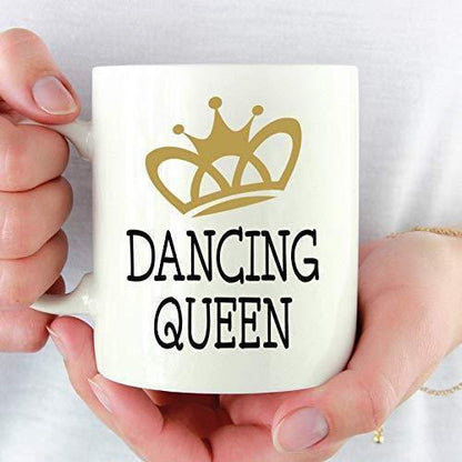 Customised Dancing Queen Mug: Personalised Coffee Tea Cup, Birthday Gift