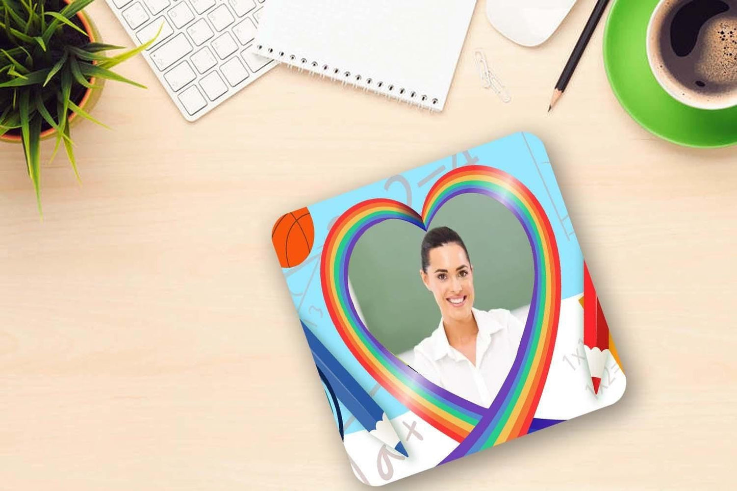 Personalised Teacher Picture Mug Coaster Set Teacher Thank You Gift