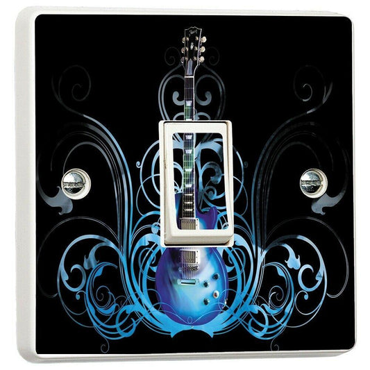 Guitar Music Light Switch Sticker Cover Vinyl Skin Wall Decal Decor