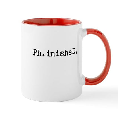 Typewriter Finished Phd Doctorate | Ceramic Coffee Mug | 11 OZ