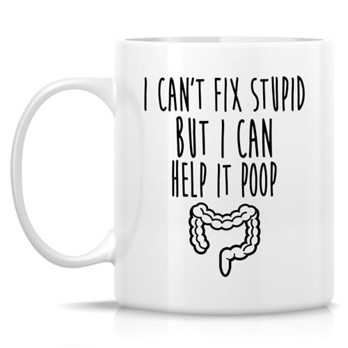 Funny Gastroenterologist or Intestines I Can | Ceramic Coffee Mug | 11 OZ
