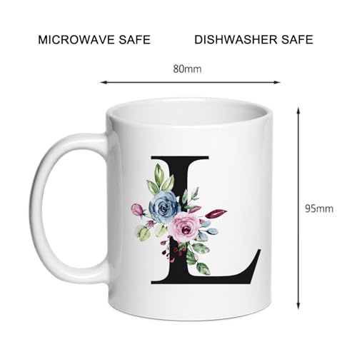 Personalized L Gifts Novelty Monogrammed | Customised Coffee Mug | 11 OZ