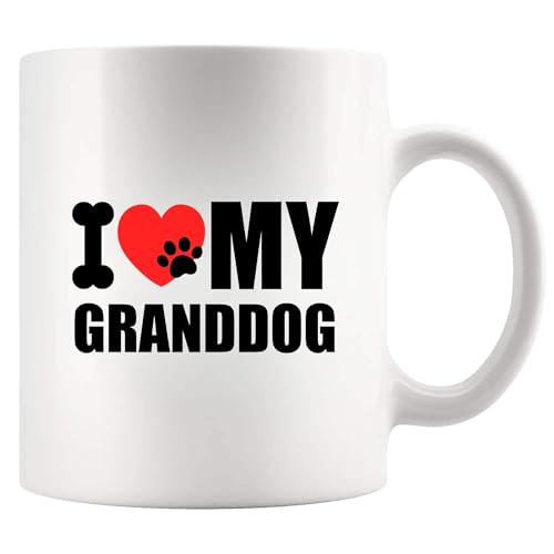 I Love My Granddog Dog Lover Gifts For Owners | Ceramic Coffee Mug | 11 OZ