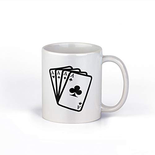 Four Aces 11-Ounce NI582 | Ceramic Coffee Mug | 11 OZ