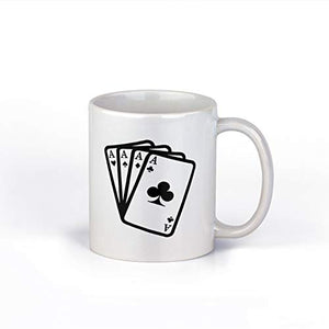 Four Aces 11-Ounce NI582 | Ceramic Coffee Mug | 11 OZ
