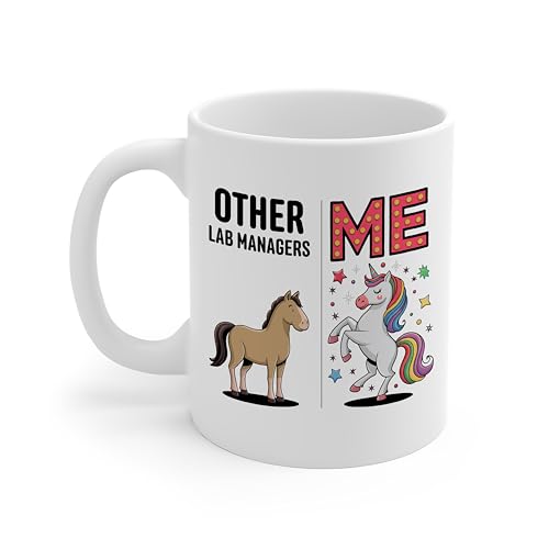 DesiDD Other Lab Managers Me Unicorn Funny | Ceramic Coffee Mug | 11 OZ