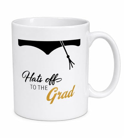 Hats Off to the Grad Graduation Gift for High | Ceramic Coffee Mug | 11 OZ