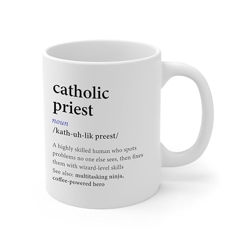 DesiDD Catholic Priest Definition Funny Gifts | Ceramic Coffee Mug | 11 OZ