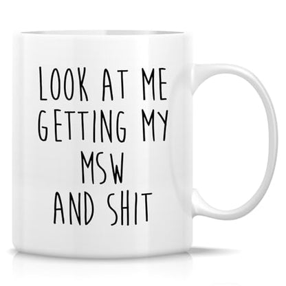 Funny Master of Social Work Graduation MSW | Ceramic Coffee Mug | 11 OZ