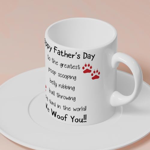 Personalized Dog Dad with Breeds Names | Customised Coffee Mug | 11 OZ