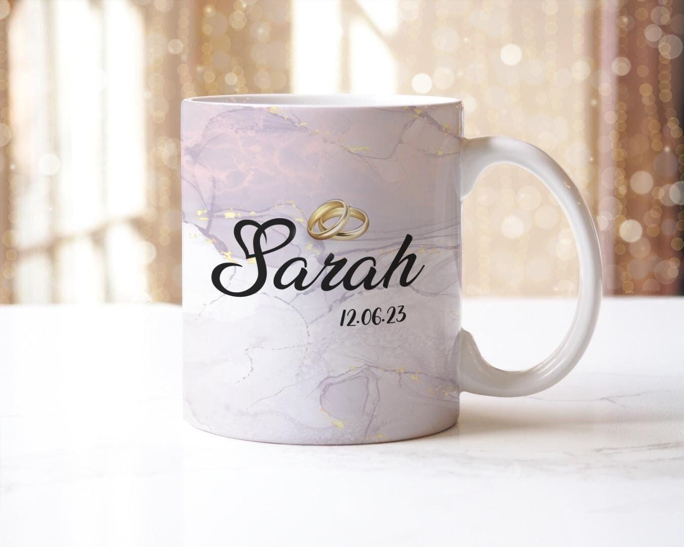 Personalised Couple Coffee Mug Set Wedding Day Gift For Couples Anniversary Mug With Customdatename