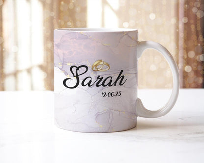 Personalised Couple Coffee Mug Set Wedding Day Gift For Couples Anniversary Mug With Customdatename
