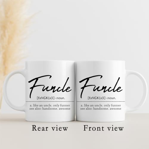 Funcle Definition | Ceramic Coffee Mug | Father's Day Gift | Stylish Printed Design | Tea & Coffee Cup | 11oz