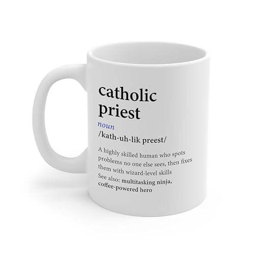 DesiDD Catholic Priest Definition Funny Gifts | Ceramic Coffee Mug | 11 OZ