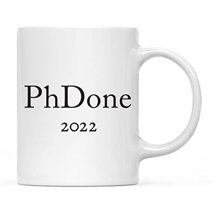 Graduation Gift PhDone 2026 1-Pack Includes | Ceramic Coffee Mug | 11 OZ