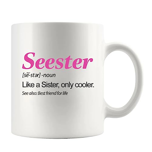 Seester Definition Sister Gifts for Women | Ceramic Coffee Mug | 11 OZ