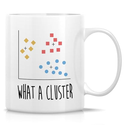 Funny For Data Scientist What A Cluster | Ceramic Coffee Mug | 11 OZ