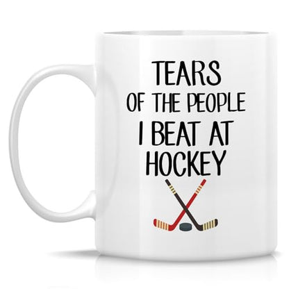 Funny Hockey Player Tears Of The People I Beat | Ceramic Coffee Mug | 11 OZ