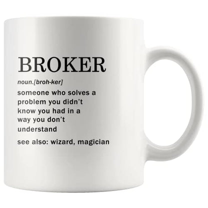 Broker Definition Real Estate Salesperson | Ceramic Coffee Mug | 11 OZ
