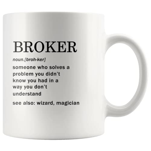 Broker Definition Real Estate Salesperson | Ceramic Coffee Mug | 11 OZ