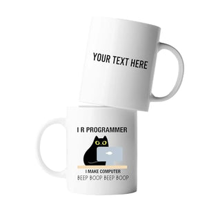 Personalized I R Programmer Make Computer | Customised Coffee Mug | 11 OZ