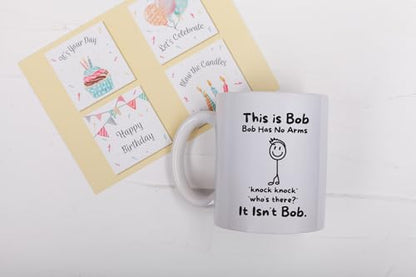 This Is Bob Funny Stickman Figure Has No Arms | Ceramic Coffee Mug | 11 OZ