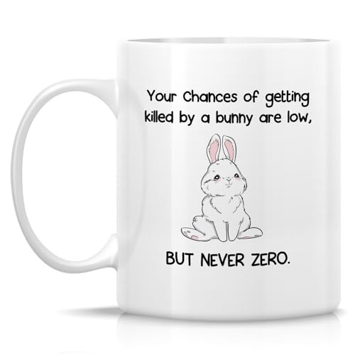 Funny Rabbit Lover Bunny or Cute Sarcastic | Ceramic Coffee Mug | 11 OZ
