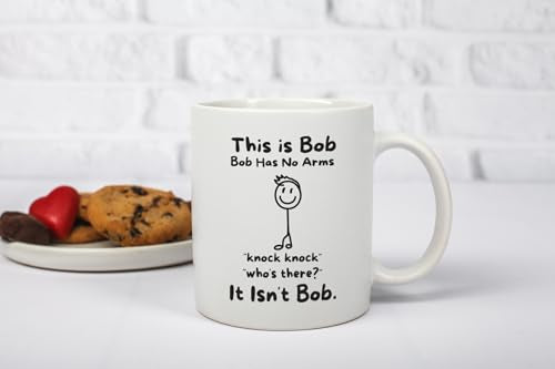 This Is Bob Funny Stickman Figure Has No Arms | Ceramic Coffee Mug | 11 OZ