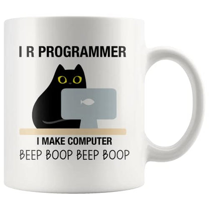 I R Programmer Make Computer Beep Gifts To | Ceramic Coffee Mug | 11 OZ