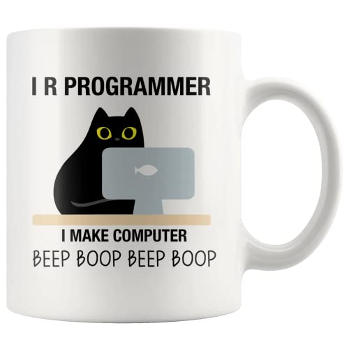 I R Programmer Make Computer Beep Gifts To | Ceramic Coffee Mug | 11 OZ