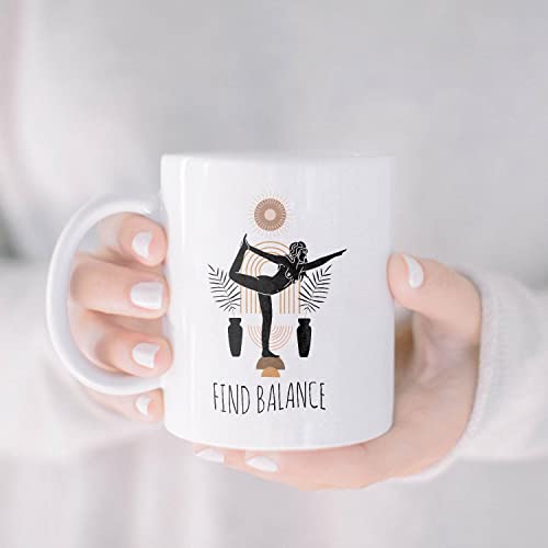 Yoga Find Balance Namaste Buddha Birthday | Ceramic Coffee Mug | 11 OZ