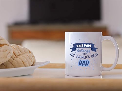 Dad for Dad | Ceramic Coffee Mug | Father's Day Gift | Stylish Printed Design | Tea & Coffee Cup | 11oz