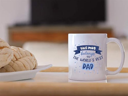 Dad for Dad | Ceramic Coffee Mug | Father's Day Gift | Stylish Printed Design | Tea & Coffee Cup | 11oz