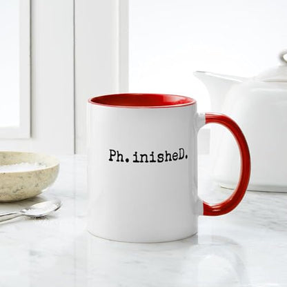 Typewriter Finished Phd Doctorate | Ceramic Coffee Mug | 11 OZ