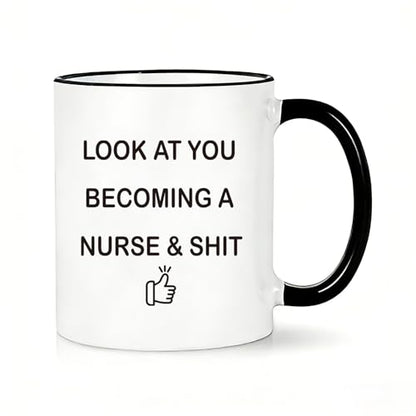 Funny Nurse Gifts for Women Nursing Student | Ceramic Coffee Mug | 11 OZ