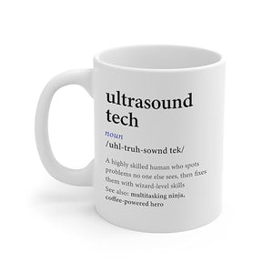 DesiDD Ultrasound Tech Definition Funny Gifts | Ceramic Coffee Mug | 11 OZ