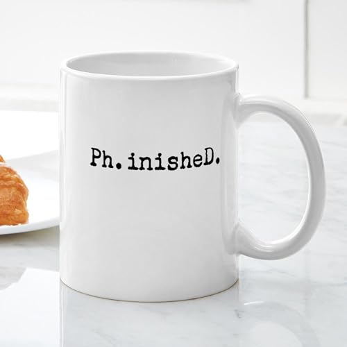 Typewriter Finished Phd Funny | Ceramic Coffee Mug | 11 OZ