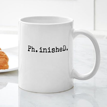 Typewriter Finished Phd Funny | Ceramic Coffee Mug | 11 OZ