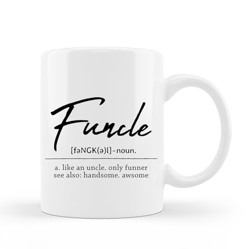 Funcle Definition | Ceramic Coffee Mug | Father's Day Gift | Stylish Printed Design | Tea & Coffee Cup | 11oz
