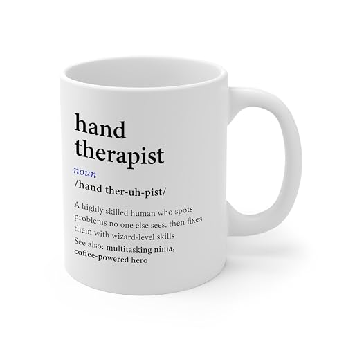 DesiDD Hand Therapist Definition Funny Gifts | Ceramic Coffee Mug | 11 OZ